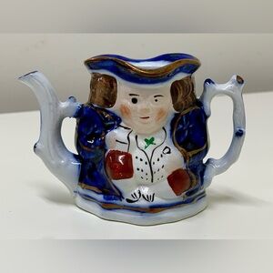 19th Century Vtg Allertons Est. 1831 Gaudy Staffordshire Miniature Toby Teapot